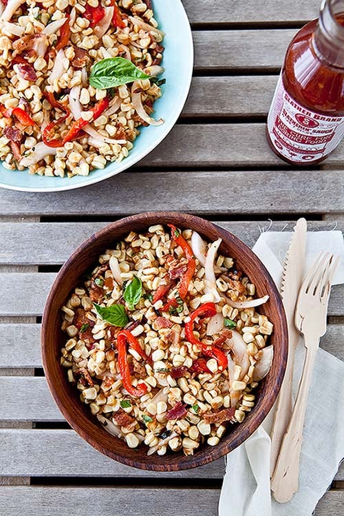 Spicy Slathered Grilled Summer Corn Salad